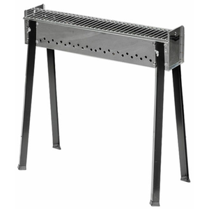 OMCAN 47316 Barbecue à charbon de bois 65 cm x 29 cm Acier inoxydable
