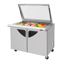 Turbo Air TST-48SD-18-N-GL 48-1/4"W Refrigerated Mega Top Sandwich Unit