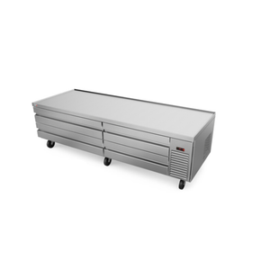 Fagor 84 Inch Refrigerated Chef Base With Four Drawers In Stainless Steel Finish