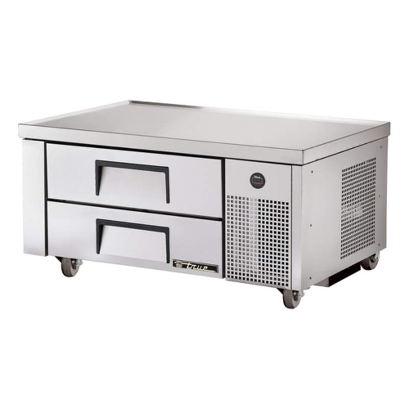 True TRCB-48-HC Refrigerated Chef Base Equipment Stand With Double Drawers And Stainless Steel Finish