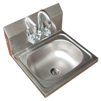 Winholt WS-HS-1410-5-F 17"L x 15"W Economy Wall Mount Hand Sink
