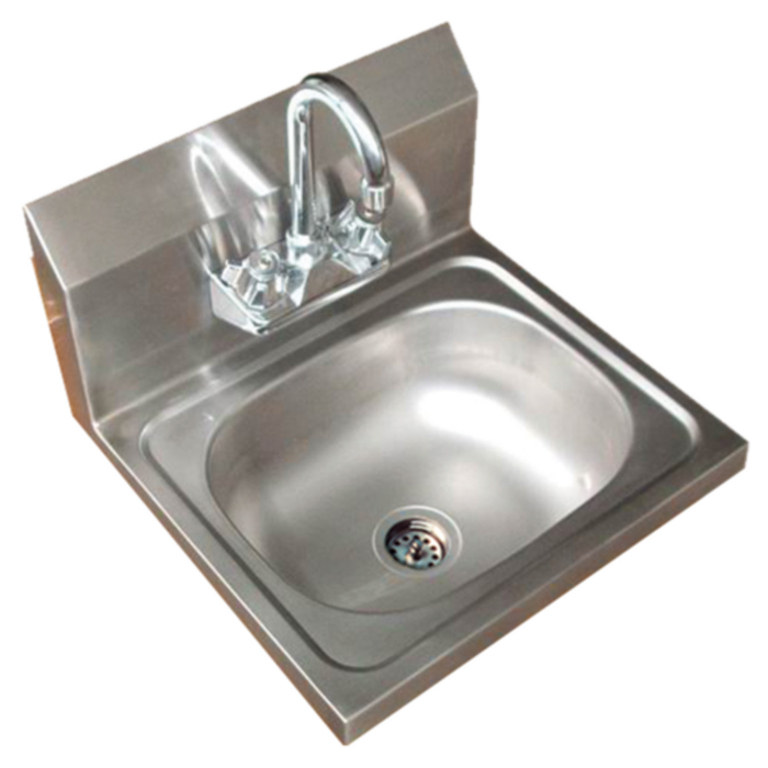 Winholt WS-HS-1410-5-F 17"L x 15"W Economy Wall Mount Hand Sink