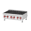 Omcan 43735 6-burner countertop gas hot plate designed for commercial countertop gas hot plate cooking in busy kitchens.
