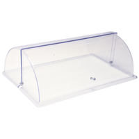 Cadco C-DPF2-HD 21-1/2"W x 13-1/4"D Clear Roll-Top Lid