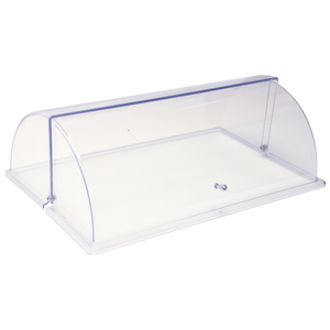 Cadco C-DPF2-HD 21-1/2"W x 13-1/4"D Clear Roll-Top Lid