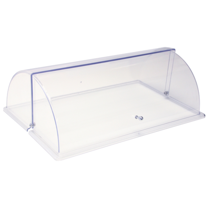 Cadco C-DPF2-HD 21-1/2"W x 13-1/4"D Clear Roll-Top Lid