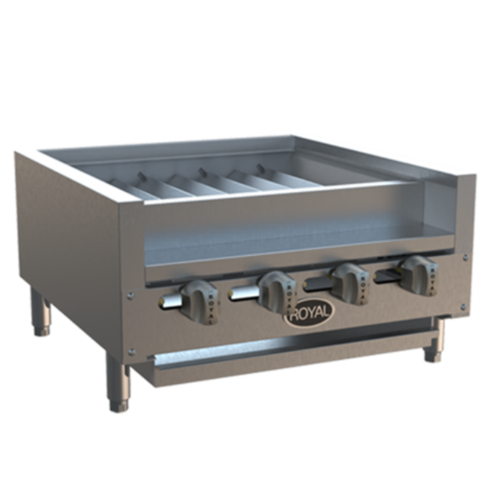 Royal RSKTB-24 Broyeur de brochettes à gaz de 24 po de largeur pour comptoir