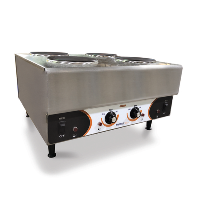 Nemco 6311-4-240 24"W 4-Burner Electric Countertop Hot Plate
