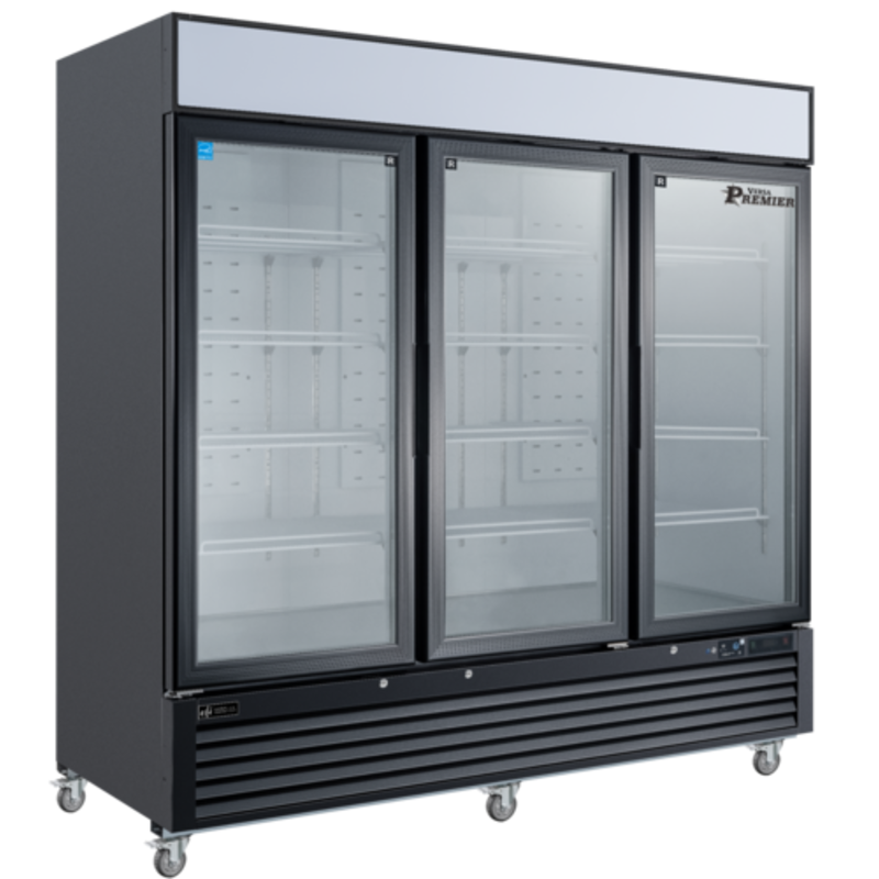 Versa Premier C3-82GDVCP Three Door Merchandiser Refrigerator With Glass Doors And Storage Capacity