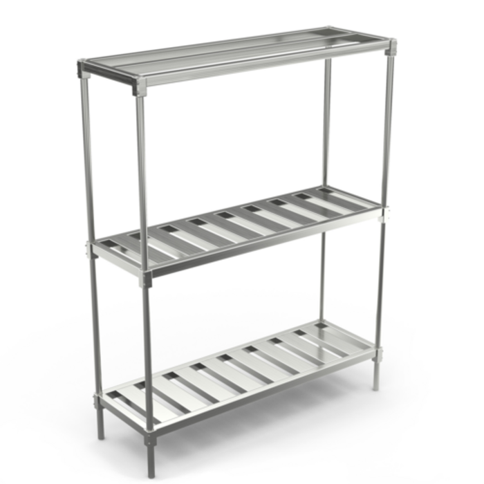 Casier de stockage pour fûts de bière en aluminium Winholt BKR-601776, 17 po l. x 60 po L.