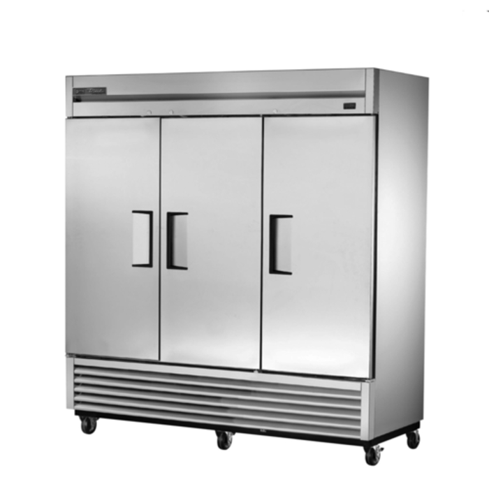 True TS-72-HC 78.13 inch Three-Section Solid Door Reach-In Refrigerator
