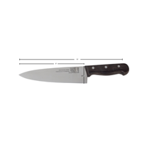 Omcan 17634 8-Inch Stainless Steel Cook Knife Rosewood Handle