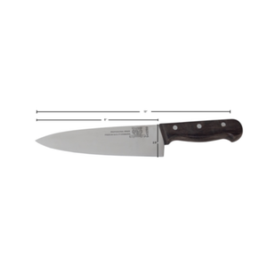 Omcan 17634 8-Inch Stainless Steel Cook Knife Rosewood Handle