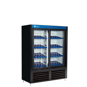 QBD CD3356SSL-HC 36-Inch Black Glass Sliding Door Refrigerated Merchandiser