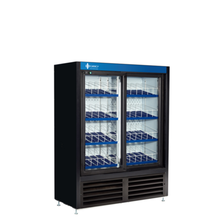 QBD CD3356SSL-HC 36-Inch Black Glass Sliding Door Refrigerated Merchandiser