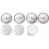 Eurodib 650179 Commercial Food Processor Disc Set Includes Seven Stainless Steel Shredding And Grating Plates