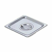 Étiquette alternative : Omcan 80280, couvercle de table à vapeur en acier inoxydable massif de taille 1/6 avec poignée, couvercle de table à vapeur commercial pour buffet et traiteur