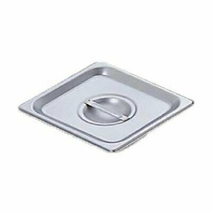 Étiquette alternative : Omcan 80280, couvercle de table à vapeur en acier inoxydable massif de taille 1/6 avec poignée, couvercle de table à vapeur commercial pour buffet et traiteur