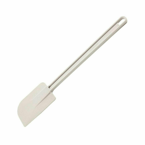 Omcan 80031 14" L White Plastic Flat Blade Kitchen Spatula