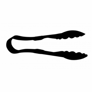 Omcan 80155 9-Inch Black Polycarbonate Serving / Utility Tongs