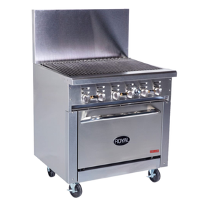 Royal RDR-48RB-126 48" Gas Restaurant Range with Charbroiler