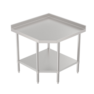 Thorinox TCWT-3030-BKSS 30" x 30" Stainless Steel Corner Work Table