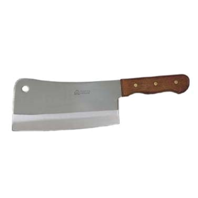 HCL HCL-8 Heavy Duty Stainless Steel Cleaver Knife 8" Blade With Wooden Handle