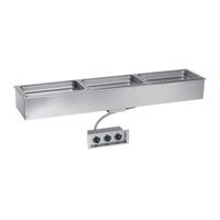 Alto-Shaam 300-HWIS/D6 65-5/8"W 3-Pan Electric Drop-In Hot Food Well