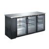 Heavy Duty Back Bar Cooler With Glass Doors And Stainless Steel Top For Bars And Restaurants