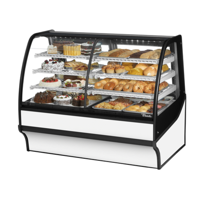 True TDM-DZ-59-GE/GE-S-W 59-1/4" Dual Zone Display Merchandiser