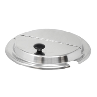 Tag alternatif : Omcan 44676, couvercle de table à vapeur solide en acier inoxydable de sixième taille, couvercle de table à vapeur en acier inoxydable solide avec couvercle articulé et poignée à poignée