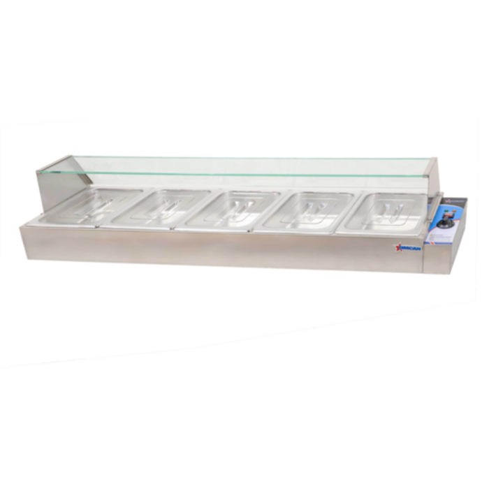 OMCAN 43055 Food Pan Warmer Countertop Bain Marie 56.5"W