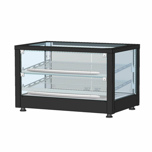 Equipex WD780B-2/1-SS Roller Grill Warming Display Case 2-Pan Capacity