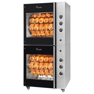 Fri-Jado 9299312 TDR 7+TDR 7 MAN 16-Spit Electric Stacked Rotisserie Oven