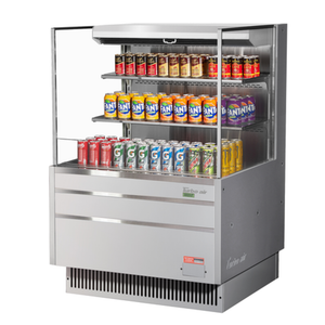 Turbo Air TOM-36L-UF-S-3S-N 35"W Open Display Merchandiser Refrigerator