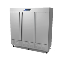 Fagor QVF-3-N Three-Section Reach-In Freezer with Stainless Steel Construction and Display
