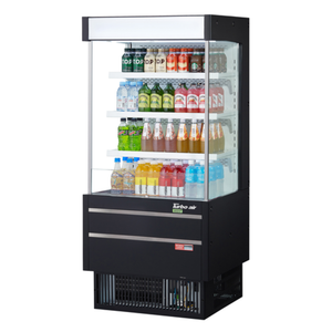 Turbo air TOM-25MSEW(B)-N 28"W 7 cu. ft. Open Display Merchandiser