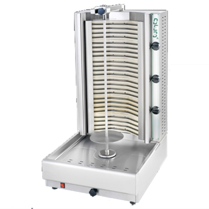 Visvardis DE3A Electric Vertical Gyro Broiler Designed For High-Capacity Commercial Kitchens
