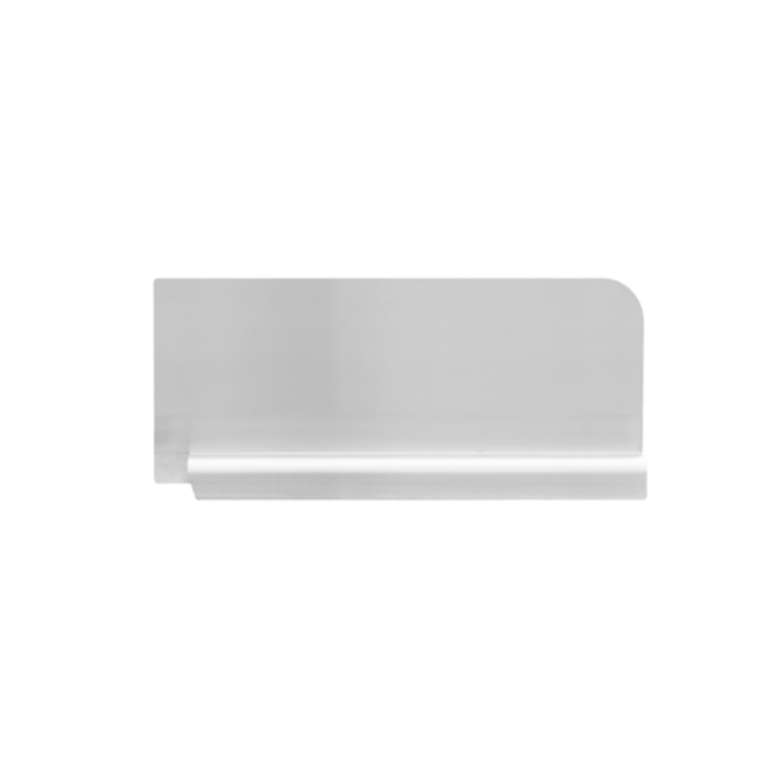 Alt Tag: Omcan 47730 Stainless Steel Splash Guard for 20″ x 20″ Pot Sinks – Right, commercial kitchen sink right-side backsplash guard