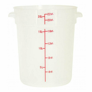 Omcan 80236 22 Quart Round Translucent Polypropylene Food Container