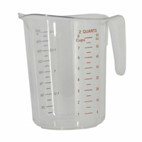 Omcan 80573 2 Quart Polycarbonate Measuring Cup with Raised Markings