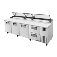 True TPP-AT-119D-2-HC 119.25-Inch Refrigerated Pizza Prep Table