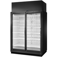 Réfrigérateur commercial en verre de 62,5 pouces True TRM2M-YY-BLK-WHT-1BLKLL-4