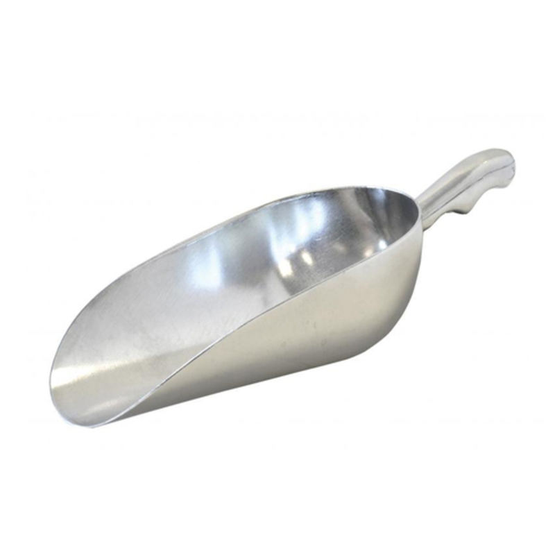 Étiquette alternative : Omcan SKU 27682 12 oz. Aluminium durable Standard Ice Scoop en aluminium avec poignée
