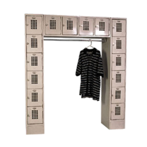 Winholt WL-16-CB 16 Person Garment Locker with Vented Doors, Beige