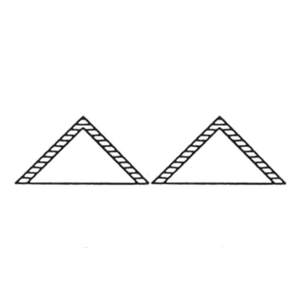 Somerset SM2 Double Triangle Pastry Turnover Die - 2-3/8" x 1-3/8"