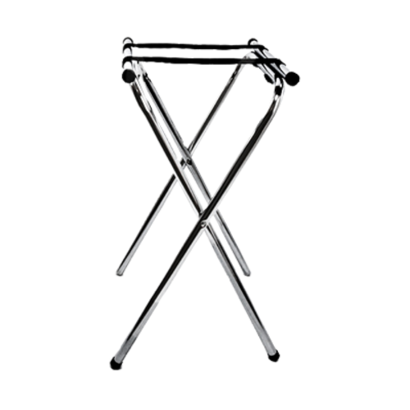 Stainless Steel Tray Stand Featuring A Sturdy Folding Design For Commercial Restaurant Use