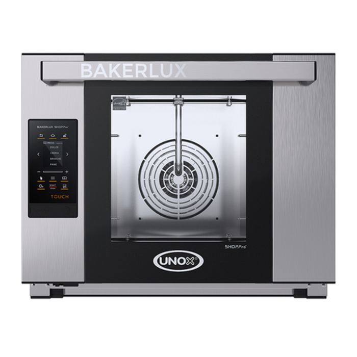 Unox XAFR04HSETDV Bakerlux Half Size Convection Oven with Digital TOUCH Control Panel.