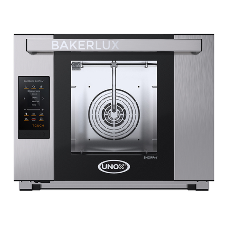 Unox XAFR04HSETDV Bakerlux Half Size Convection Oven with Digital TOUCH Control Panel.