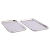Stainless Steel Serving Tray 13-5/8, Two Oblong Trays Perfect For Catering And Buffet Presentations.